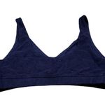 Aerie Offline Recharge Summer Lights Terry Sports Bra Size Medium Navy Blue Photo 1