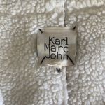 Karl Marc John Brown Faux Suede Sherpa Vest Open Front Boho Western Style Medium Photo 4