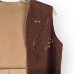 American Vintage Vintage 1970's Women’s Brown Cropped Western Fringe Vest with Cut-Out Design Photo 3