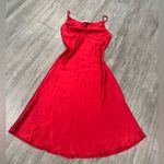 Moueey Elegant Red Satin Mini Dress Photo 3