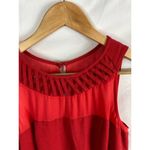 Maeve Anthropologie red dress lattice flare size 0 Photo 2