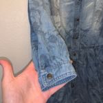 American Eagle  Outfitters blue floral denim long sleeve mini dress Photo 3