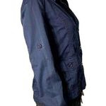 J.Crew  Womens Jacket Coat Chino Khaki Casual Stretch Lightweight Navy Blue Small Photo 6