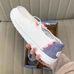 Hey Dude Women’s  Wendy Shoes Boho Crochet Slip On size 9 white comfort slide Photo 3