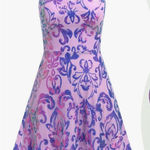 Sequin Party Dress‎ Strapless Mini Cocktail Dress Purple Floral Size 2 Photo 0