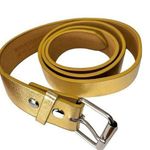 Gold Shiny Design Belt Women’s One Size Accessory Silver Details Comfortable! Photo 0