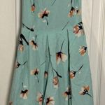 SO  Women's Aqua Dress With Pink Flowers, Lightweight, Flowy, Beautiful, Small Photo 0