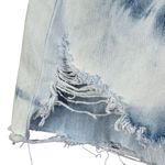 American Eagle SZ 6 Mom Jean Shorts Highest-Rise Tie-Dye Frayed Hems Light Wash Photo 1