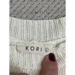 Kori  Ivory and Yellow Happiness Smiley Sweater, size large Photo 6