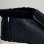 Toms Black Paxton Leather Slip-On Chukka Faux Fur Sneaker Comfy Winter Siz 8.5 Photo 2