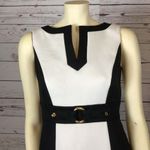 Tahari  Arthur S. Levine Black & White Houndstooth Sheath Dress size 2 Photo 2