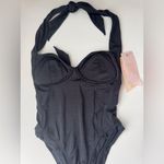 Free People  We Are HAH NWT Women’s Black Fair Resort One Pieces Swimsuit‎ Size S Photo 3