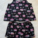 Joyspun Womens Summer PJ's Pajamas Size M 8/10 Camping Camper Black Pink Size M Photo 0