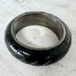 Bottega Veneta Sterling Silver Intrecciato Patent Leather Bangle Bracelet Photo 2