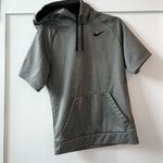 Nike Dri-fit Short Sleeve Grey Hoodie Sz S Photo 1