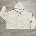 Puma Camo Cropped Hoodie Sweatshirt Sz Large Tan Cream Camouflage Khaki Photo 6
