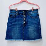 KanCan USA NWT denim raw hem skirt sz Medium. Photo 0