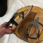 Aetrex  Sheila Black and Tan‎ Leather Beaded Sandals Size EU 38 (7.5 - 8) Photo 5