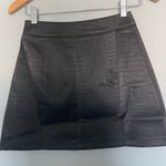 Lulus Going Boldly Black Crocodile Vegan Leather Mini Skirt, XS Photo 3