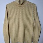Belford, vintage, honey yellow, silk, cable knit, turtleneck, sweater. Size S Yellow Photo 0