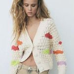 ZARA NWT colorblock knit cardigan Chunky BloggersFav Vintage Looking Y2K Photo 0