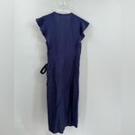 ASTR  The Label navy blue Linen Blend Wrap Midi Dress‎ small Photo 1