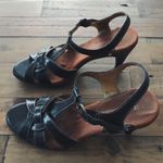 Naturalizer Heeled Leather Sandals in Black | Size 7 Photo 2