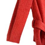 Marie Oliver Jonna Wool Coat Orange Red Tweed Tie Jacket Cropped XS X-Small Photo 4