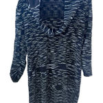 Gianni Bini  Modern Abstract Cowl Neck Knit Top Medium 3/4” Ruched‎ Sleeve Photo 0