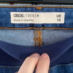 ASOS denim stretch waistband distressed knee & raw hem jeans Photo 3