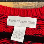 Paris Sport Club Red And Black‎ Button Front Crop Cardigan Size Small Photo 6