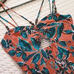 Jason Wu NWOT  Terracotta Cutout Floral Midi Dress Beaded Smocked Vacation Size L Photo 5