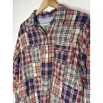 Liz Claiborne Vintage  Plaid Womens L Cotton 90s Shirt Patchwork Button Down Top Photo 1