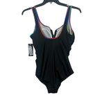 Swim Solutions nwt $98 Women's Shirred Zip Photo 3