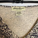 Eddie Bauer  Women’s 3/4 Sleeve Abstract Floral All Over Print V-Neck EUC Sz M Photo 1