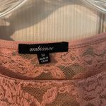 Ambiance long sleeve, poofy shoulder, sheer lace top Size M Photo 1