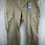 Democracy Womens Pants 24W Green Ab Solution High Rise Cargo Utility Cropped NWT Photo 0