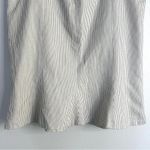 Ralph Lauren  Skirt Size 16 100% Cotton/Linen White w/ Black Pinstripe Trumpet Photo 2