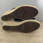 Clarks  Artisan Shoes Women 7 1/2 M Blue Hessian Wedge Sandals Flower Boho Preppy Photo 7