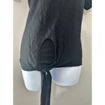 Fifteen Twenty  Womens Black Raw Edge‎ Tie Top Short Sleeve Size L Photo 1