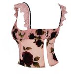 House Of CB 'Graciela' Dusty Pink Devore Top NWOT size L Photo 9