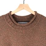 Blue Fish Vintage Wool Handmade Patch Sweater Tunic Brown Sz 3 Photo 2