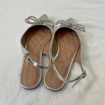 BCBGeneration  Kristin Flat Coquette Preppy Silver Slingback Bow Ballerinas 7.5 Photo 6