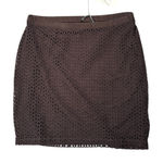 ZARA  chocolate Brown textured mini Skirt Medium Photo 0