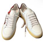Off-White Men's White Sneakers with Yellow Sole Photo 0