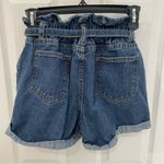 SheIn  Elastic Tie Waist Deconstructed Denim Shorts Dark Wash Women’s Size XS Photo 1