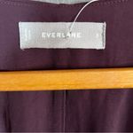 Everlane  Japanese GoWeave Short-Sleeve Wrap Dress Plum Chocolate Brown Sz 2 Midi Photo 4