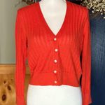 Ralph Lauren Vibrant Orange Button-Up Lightweight Cardigan size PL Photo 0