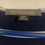 Finn and Clover  Blue White Striped Maxi Dress Medium Stretch Casual Nautical Photo 4