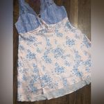 Free People Blue White  Countryside Printed Mini Dress spring floral revolve $128 Photo 4